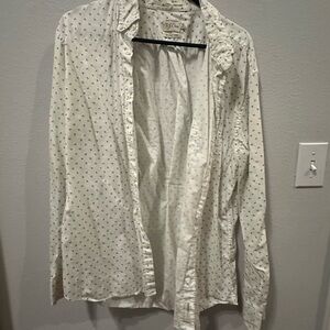 J. Crew Cream Patterned Dress Shirt